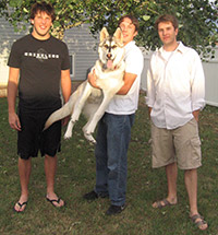 Boys and Dog